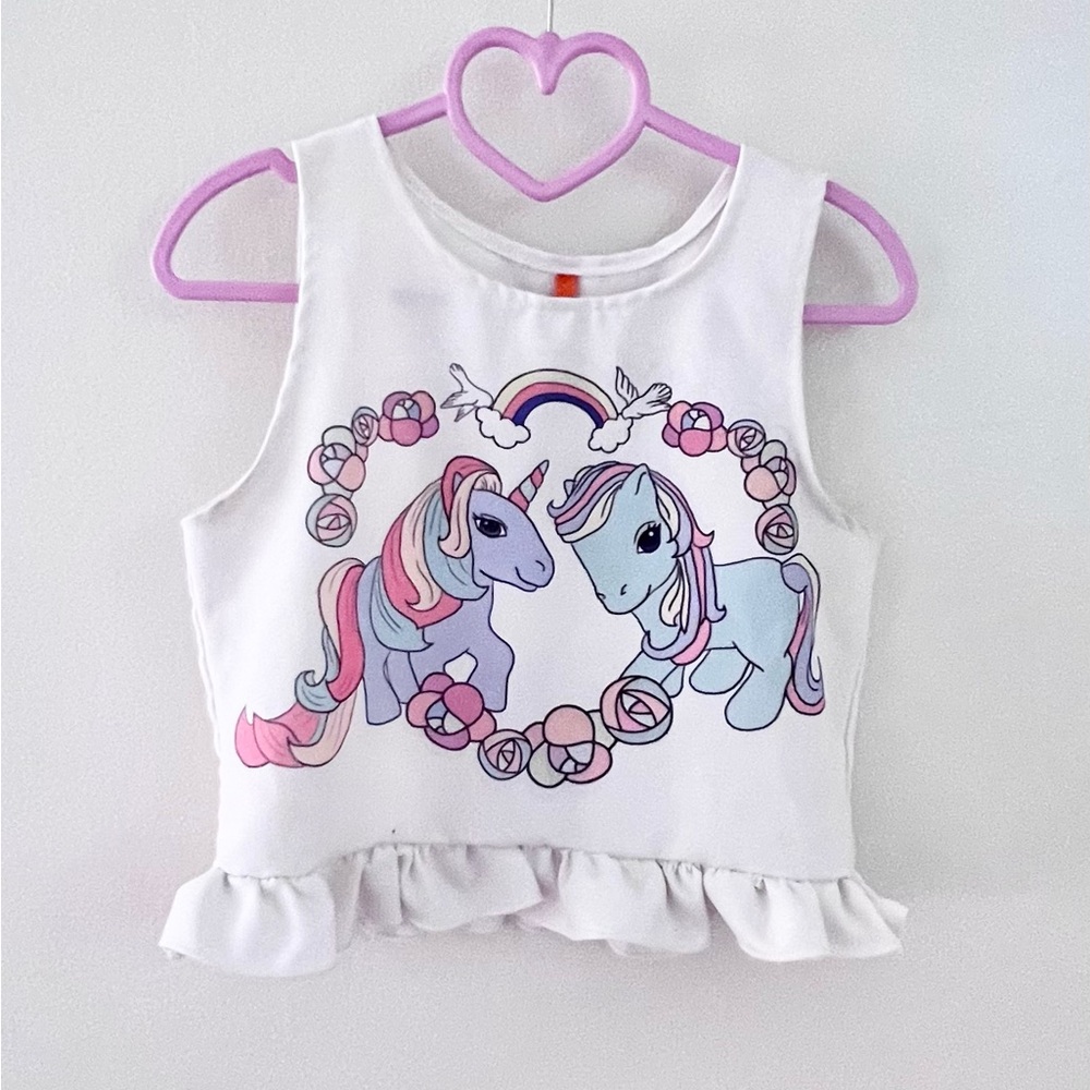 My little pony style crop top and Ruffle Hem
